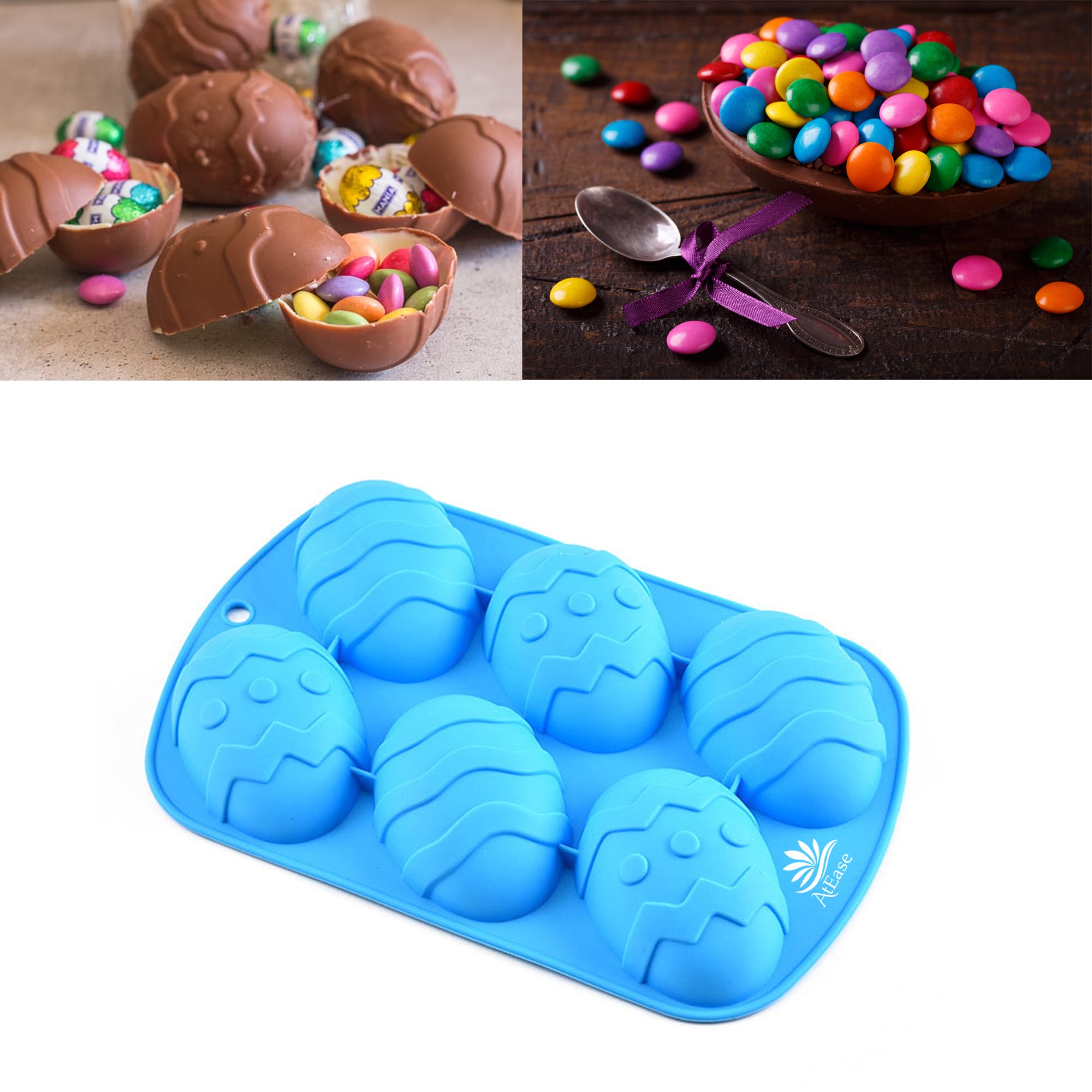 Easter Egg Mold  Egg Silicone Cake Mold for Easter Cocoa Bombs